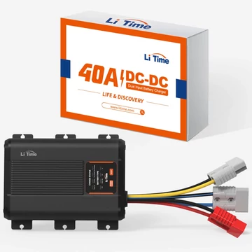LiTime 12V 40A DC-DC Akkumulátortöltő MPPT-vel Lakókocsiba, Csónakban – Lítium, AGM, Gél és Ólom-Savas akkumulátorokhoz. 