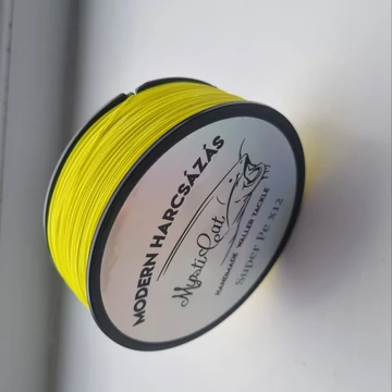 12 szálas harcsázó fonott zsinór 0,50mm 500 M -Fluo sárga szín